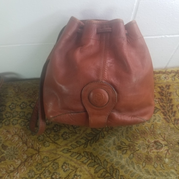 Vtg 70s Axixie aztec mexican leather bucket bag purse - Picture 10 of 11